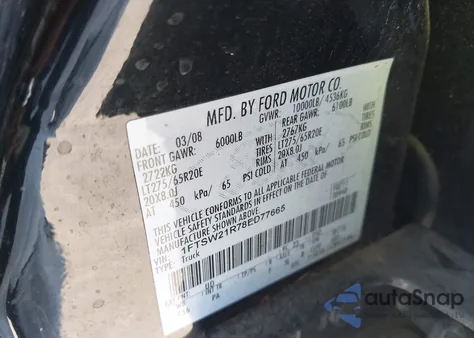 2008 Ford F-250 Fx4/Harley-Davidson/King Ranch/Lariat/Xl/Xlt z USA, uszkodzony, nr VIN 1FTSW21R78ED77665